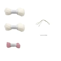 Christmas Pink & White Ball with Bow Felting Kit by Loops & Threads®