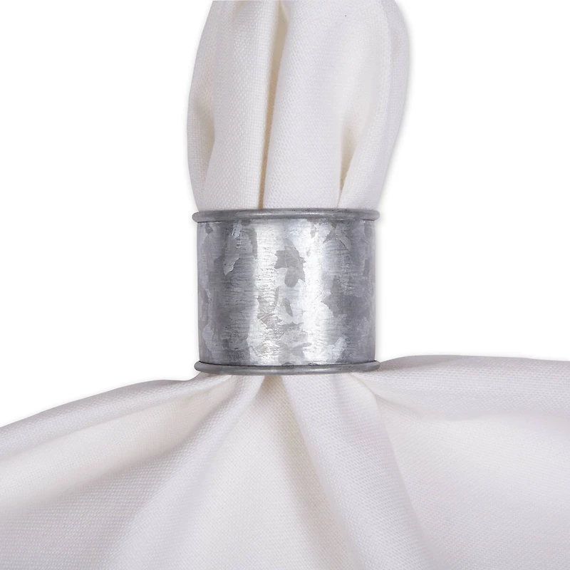 DII® Galvanized Band Napkin Rings, 6ct.