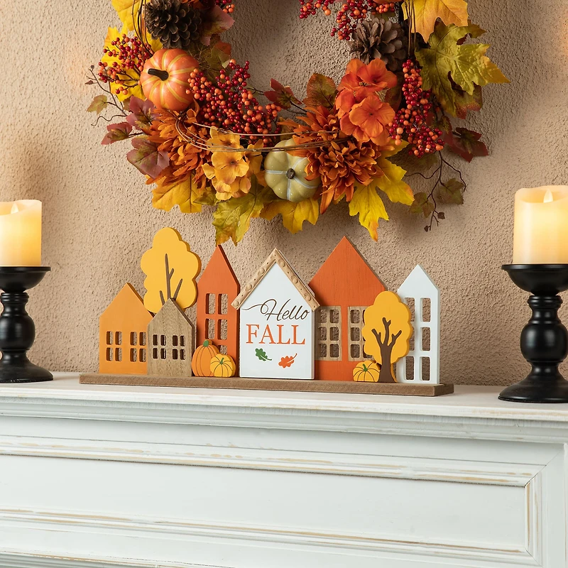 Glitzhome® 20" Fall Wood House Table Décor