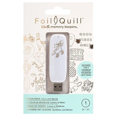 We R Memory Keepers® Foil Quill™ USB Artwork Drive, Icons & Words