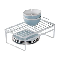 Honey Can Do White Stackable Shelves for Cabinets Set