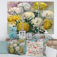 Designart - White and Golden Daisies