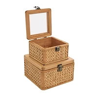 Brown Wooden Box Set