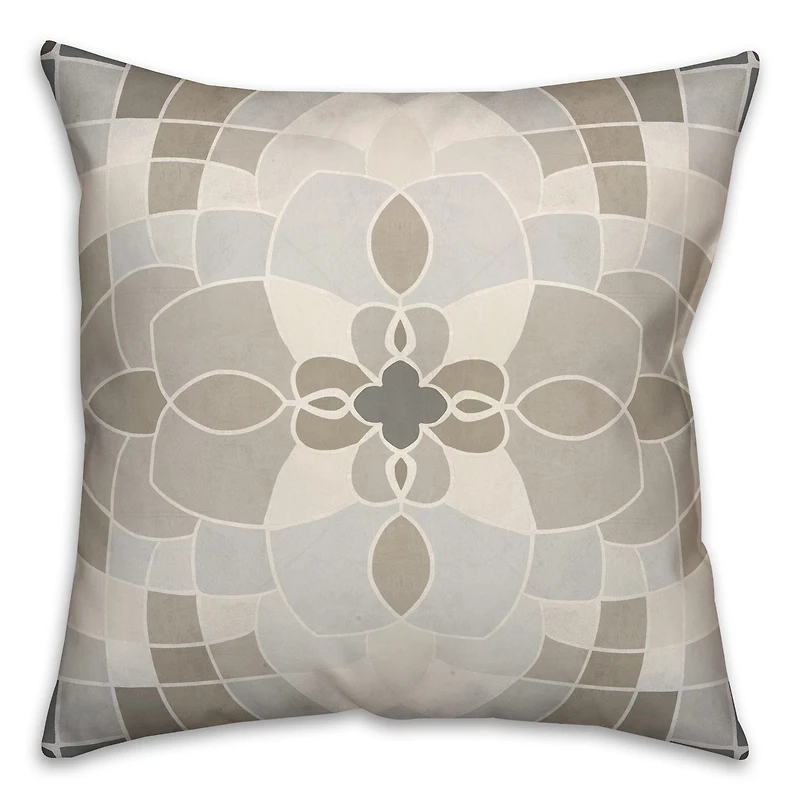 Earth Stone Mosaic Throw Pillow