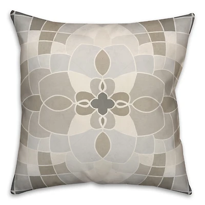 Earth Stone Mosaic Throw Pillow