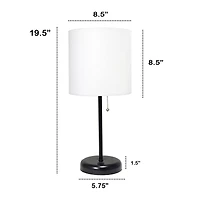 Creekwood Home 19.5" Oslo USB Port Table Lamp