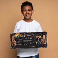 RoomMates Last or First Day of School Rainbow Double-Sided Chalkboard