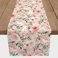 Pink Bouquets Outdoor Table Runner
