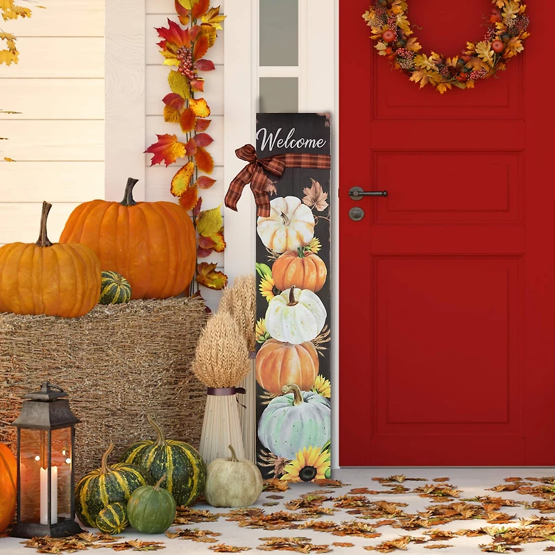 3ft. Welcome Autumn Fall Harvest Pumpkin Wall Sign