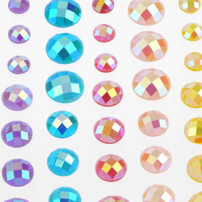 12 Packs: 72 ct. (864 total) Iridescent Pastel Rhinestone Stickers by Recollections™