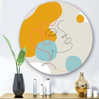 Designart - Minimal One Line Portrait of Female Face I