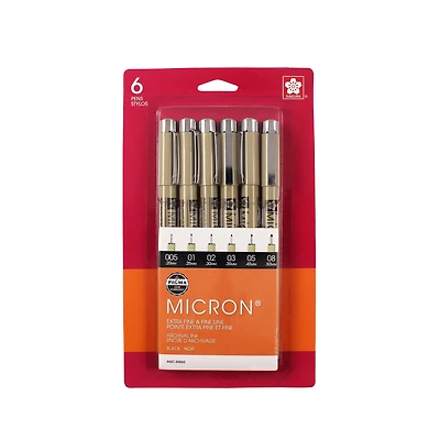 Pigma® Micron® Black Pen Set