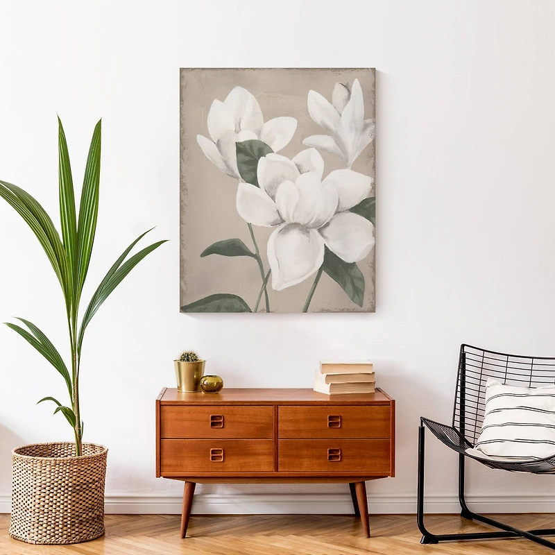Magnolia Flowers 24" x 30" Canvas Wall Art