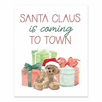 Santa is Coming To Town 8x10 Tabletop Canvas