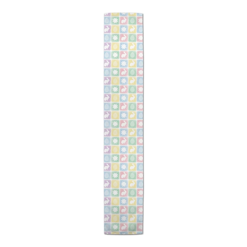 Easter Block Pattern 16" x 72" Poly Twill Table Runner