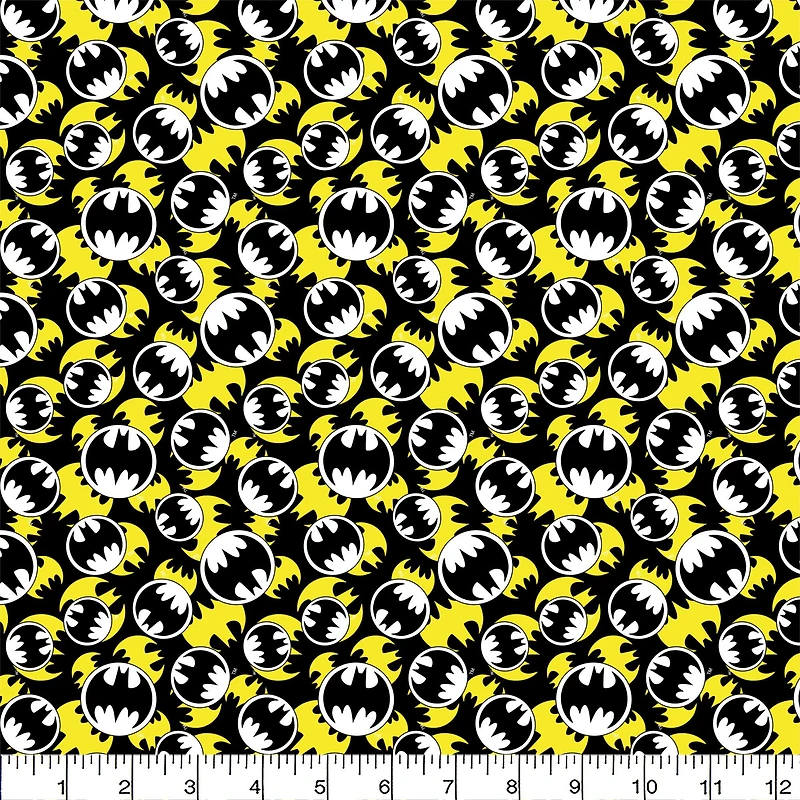 Camelot® Fabrics Batman™ Packed Logo Cotton Fabric