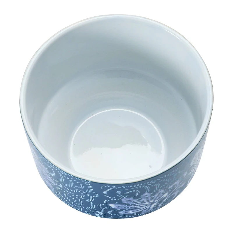 Hello Honey® 7" Blue & White Floral Stoneware Planter
