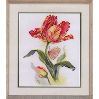 Alisa Tulip And Butterfly Cross Stitch Kit