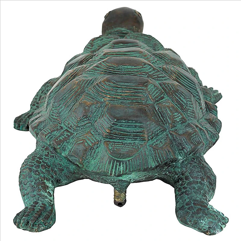 Design Toscano 12" Traipsing Turtle Bronze Garden Statue