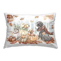 Stupell Industries Autumn Fun Dogs Decorative Printed Throw Pillow