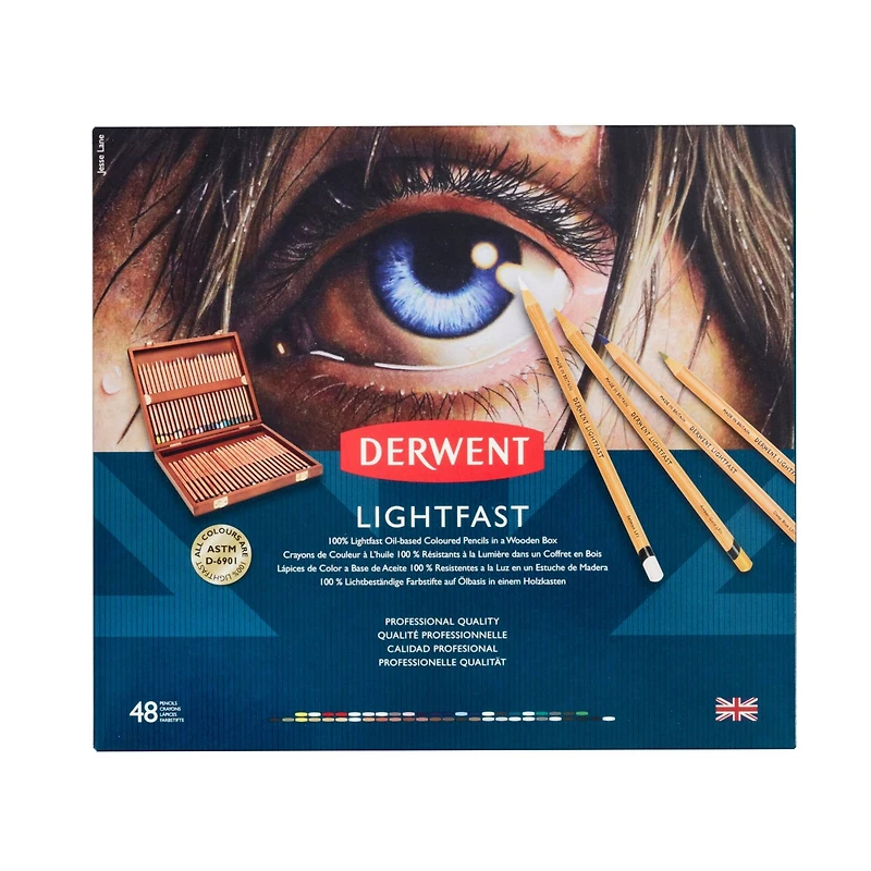 Derwent® Lightfast 48 Pencil Wooden Box Set