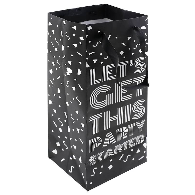 13" Let's Get this Party Started Wine Bottle Gift Bag by Celebrate It™