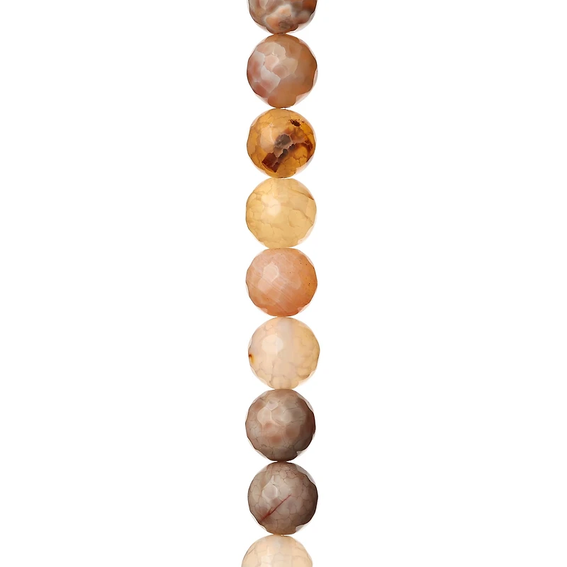 12 Pack: Neutral Mix Agate Round Beads, 10mm by Bead Landing™