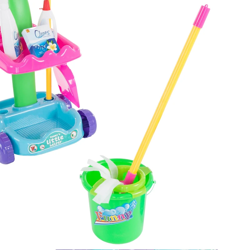Toy Time Play Housekeeping & Janitor Cart Toy Cleaning Set
