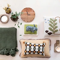 Hello Honey® Natural & Black Round Acacia Wood Wall Clock