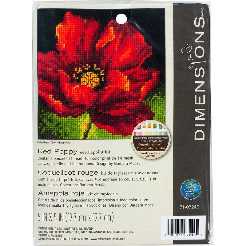 Dimensions® Red Poppy Needlepoint Kit