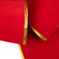 40" Red 3D 11-Loop Velveteen Christmas Bow with Gold Trim