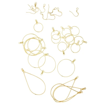 Premium Metals Gold Assorted Ear Wires by Bead Landing™