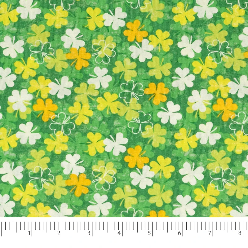 SINGER St. Patrick's Day Shamrock Cotton Fabric