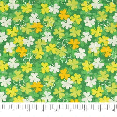 SINGER St. Patrick's Day Shamrock Cotton Fabric