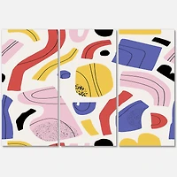 Designart - Organic and Elements In Red Yellow and Pink