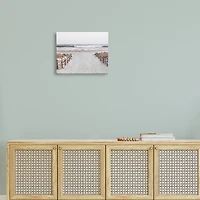 Stupell Industries Beach Wave Shoreline Foggy Horizon Canvas Wall Art