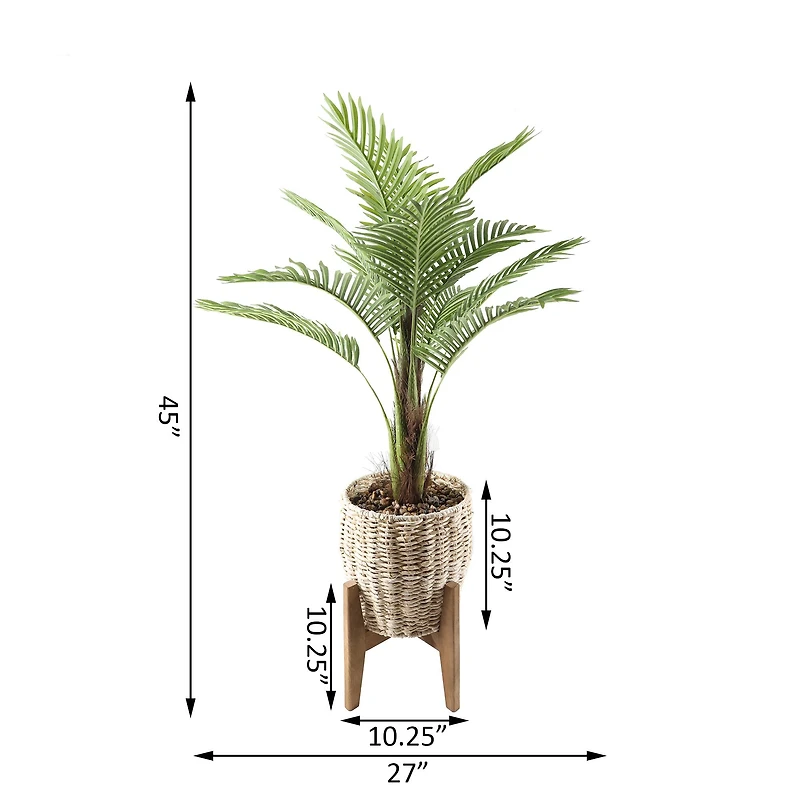 Flora Bunda® 4ft. Palm in Basket Planter on Stand