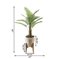 Flora Bunda® 4ft. Palm in Basket Planter on Stand