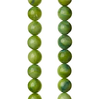 12 Pack:  Green Shell Round Beads, 8mm by Bead Landing™