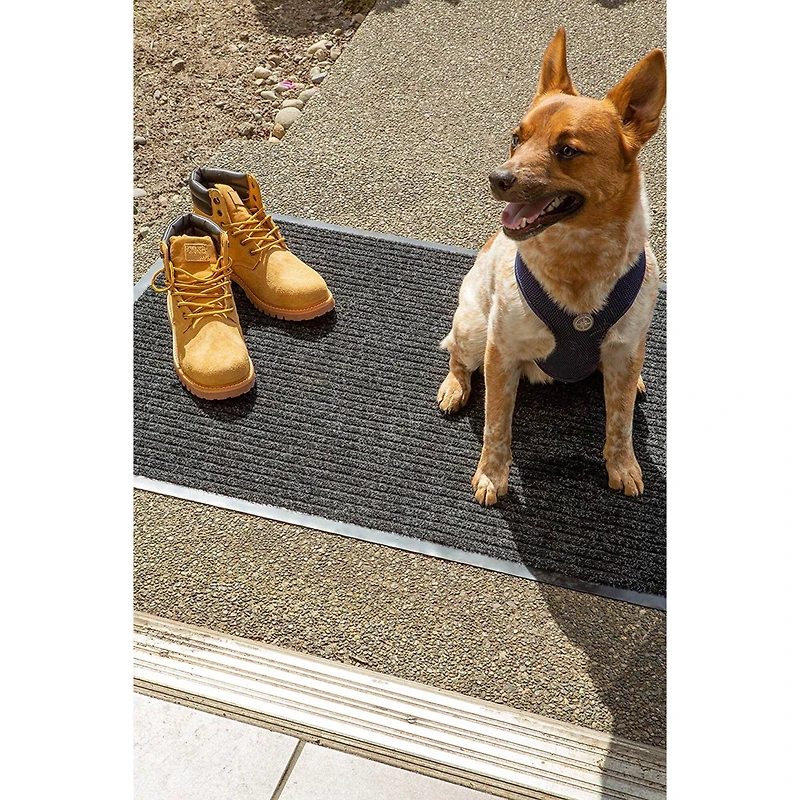 J&M Charcoal Ribbed Walk Off Utility Runner