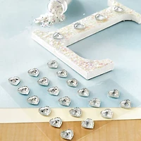 12 Packs: 24 ct. (288 total) Clear Rhinestone Heart Stickers by Recollections™