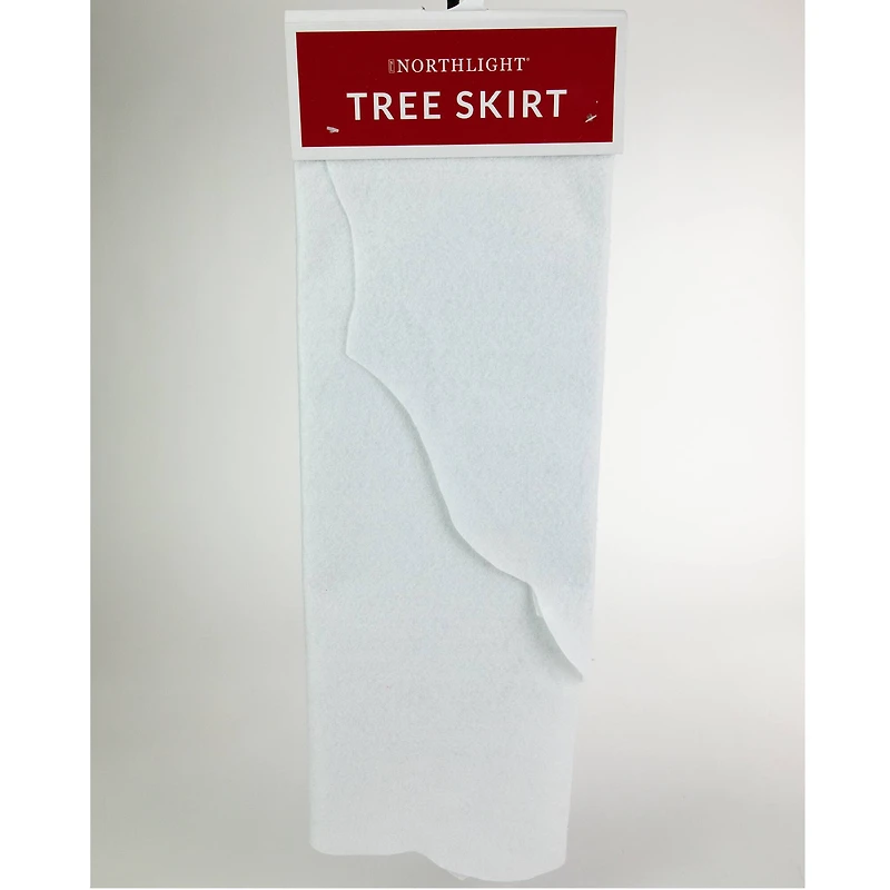 48" Winter White Scalloped Edge Tree Skirt