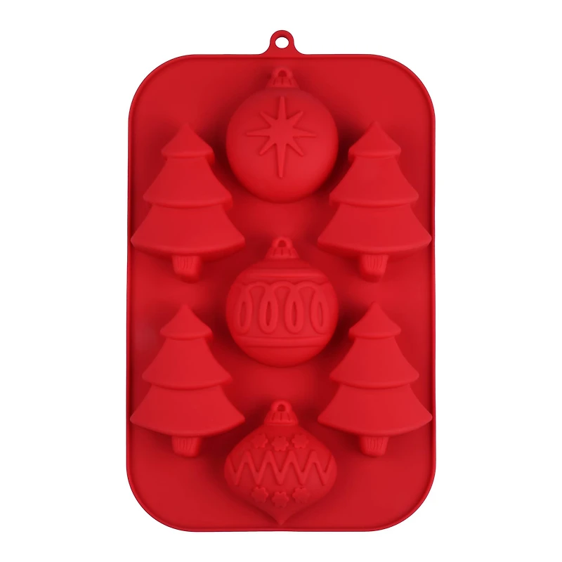 Christmas Trees & Ornaments Silicone Treat Mold by Makery™