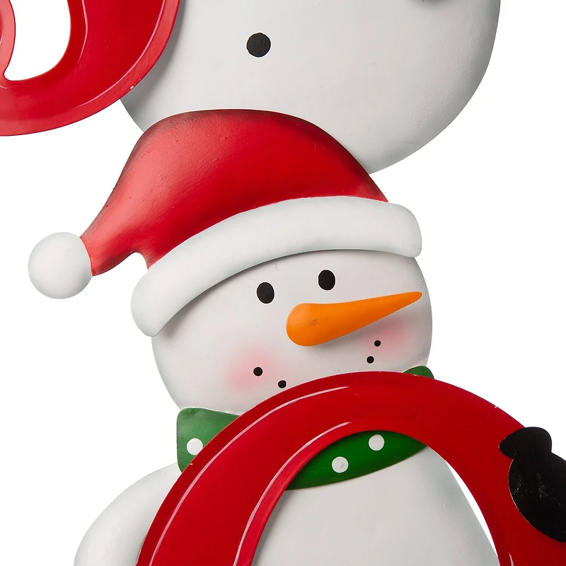 Glitzhome® 48" JOY Snowman Yard Stake, Horizontal or Vertical