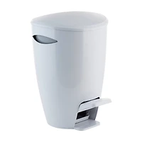 Bath Bliss White 5L Contour Step Pedal Waste Bin