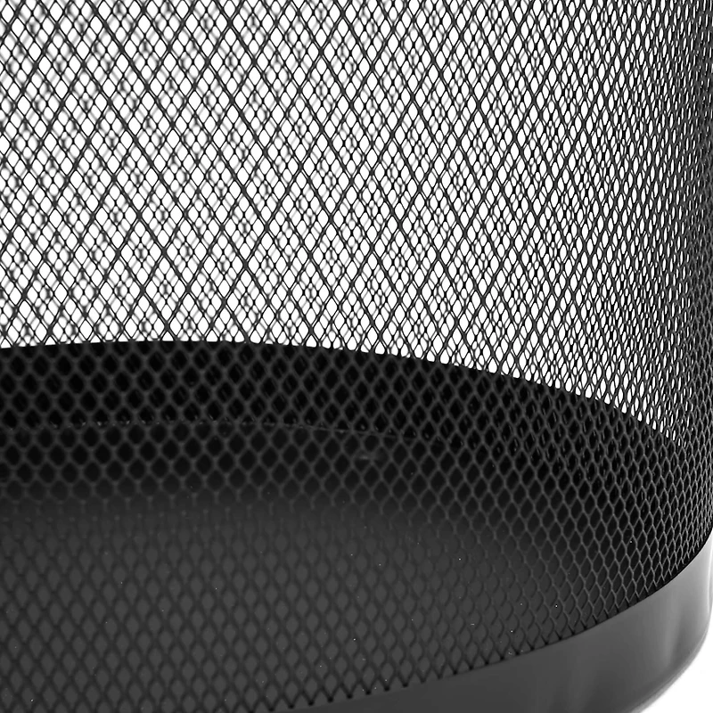 Mind Reader Garbage Round Metal Mesh Waste Basket Recycling Bin