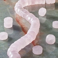 Rose Quartz Heishi Beads by Bead Landing