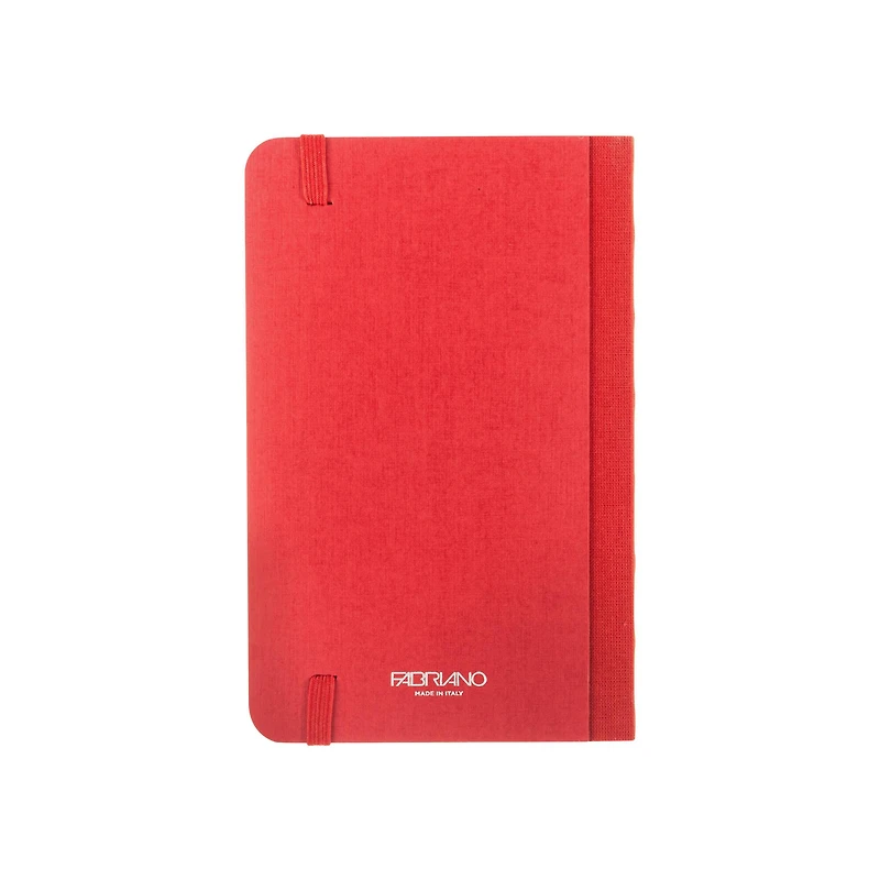 Fabriano® EcoQua Plus Lined Red Fabric-Bound Notebook