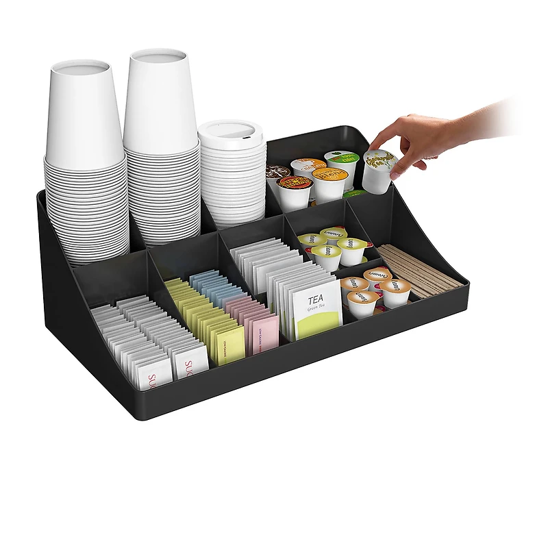 Mind Reader Black Coffee Condiment and Snack Organizer