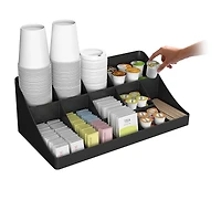 Mind Reader Black Coffee Condiment and Snack Organizer